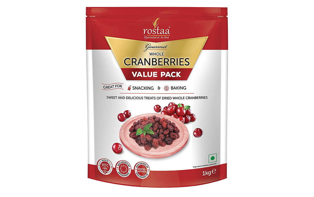 Rostaa Whole Cranberries, Value    Pack  1 kilogram